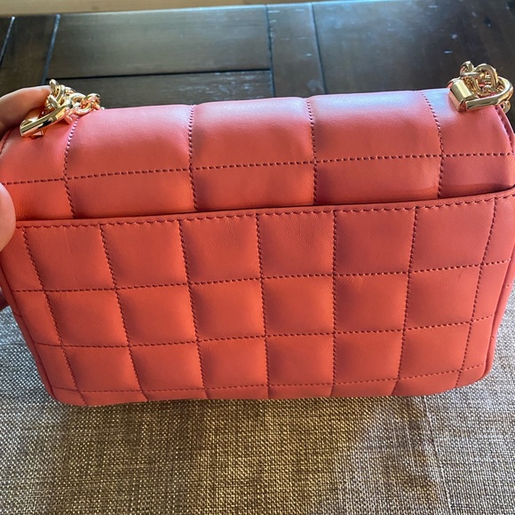 Michael Kors Soho Large Leather Chain Shoulder Bag Tea Rose NWT - Picture 3 of 9